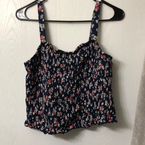 Blue floral crop top - torrid sz 1